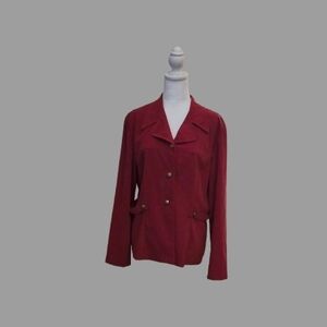Chic Burgundy Women's Blazer